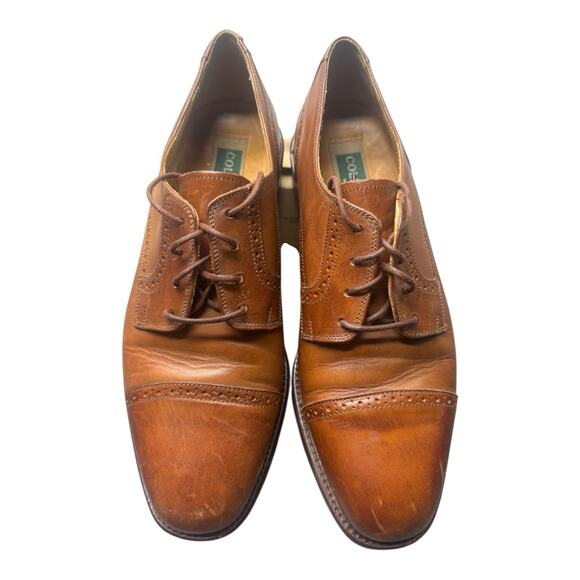 Cole Haan Giraldo LX Cap Toe Oxford 10 D British Tan Leather Classic Preppy - Picture 2 of 13